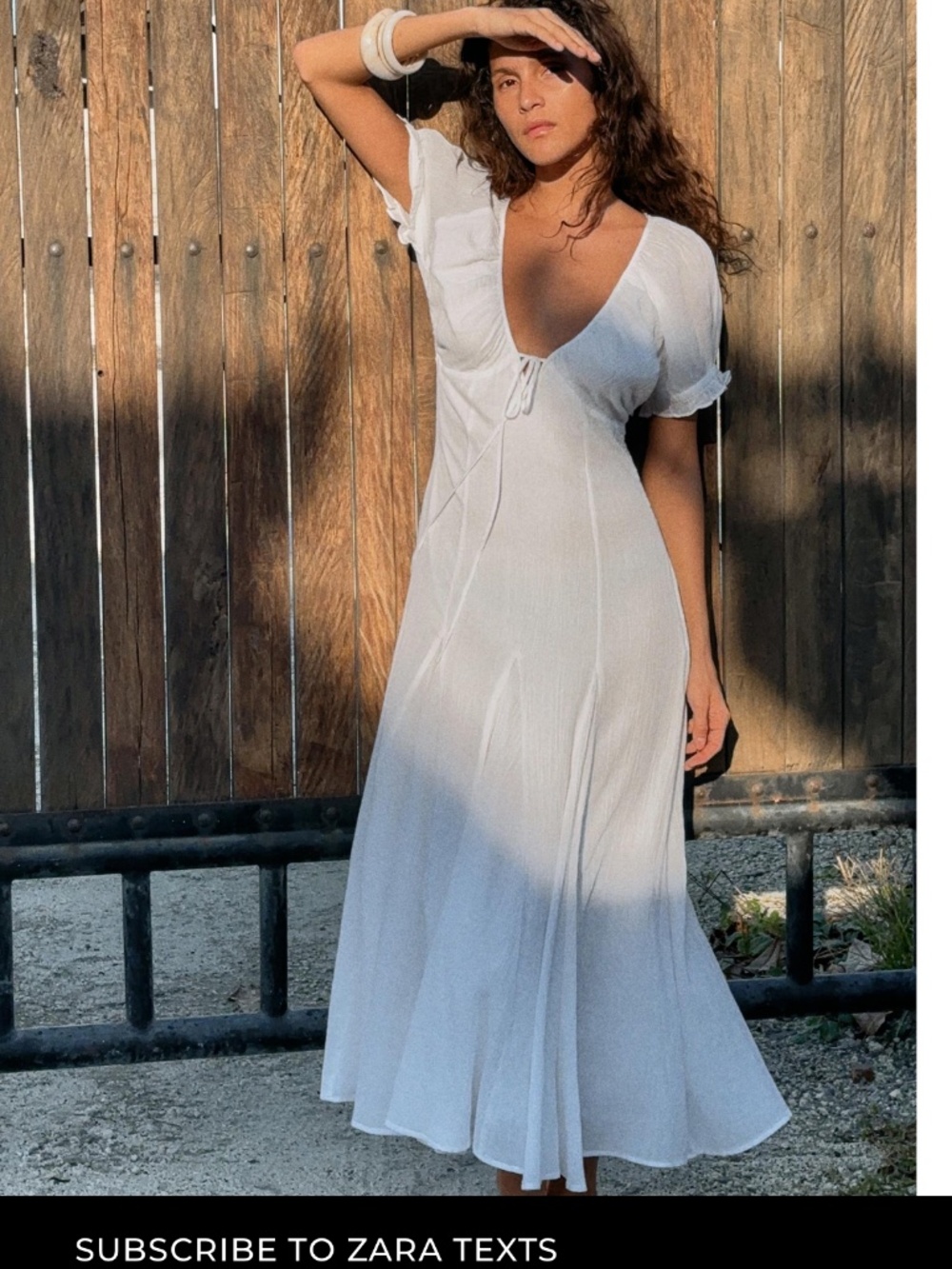 Zara (NWT) white cotton maximdress